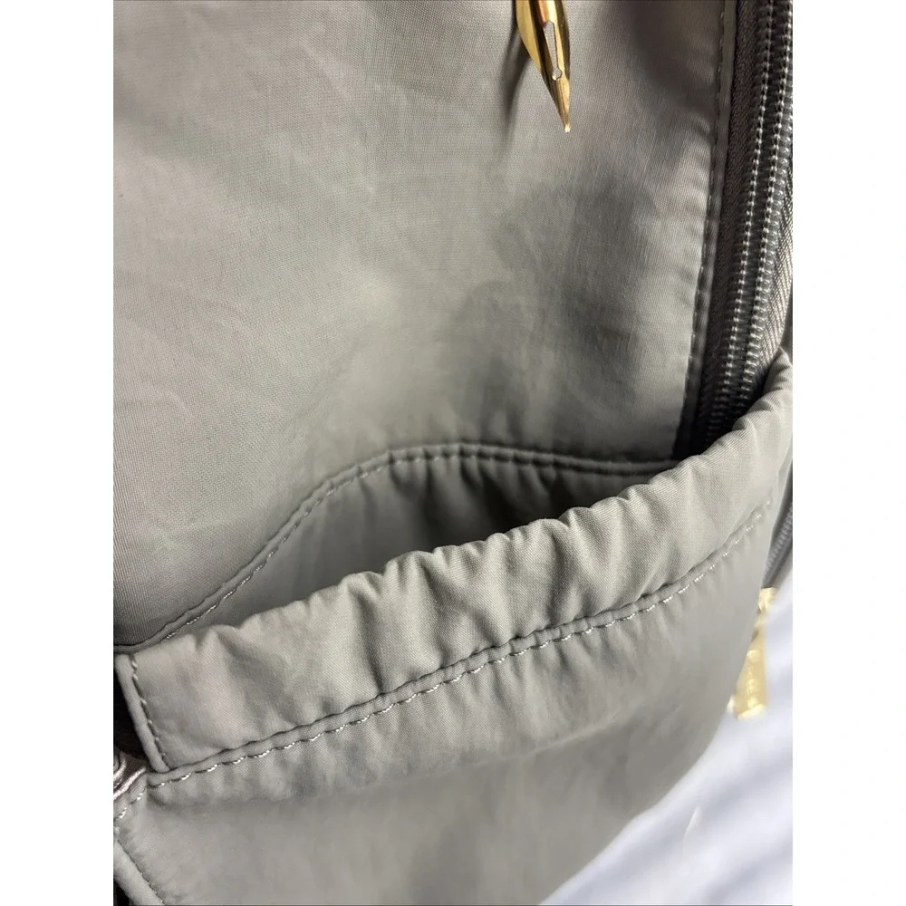 Isaac Mizrahi Gray Viral TikTok Laptop Backpack Minimalist Preppy Designer